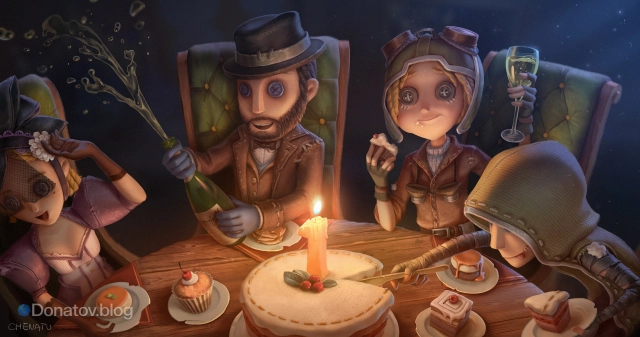 Официальная иллюстрация в честь первой годовщины Identity V