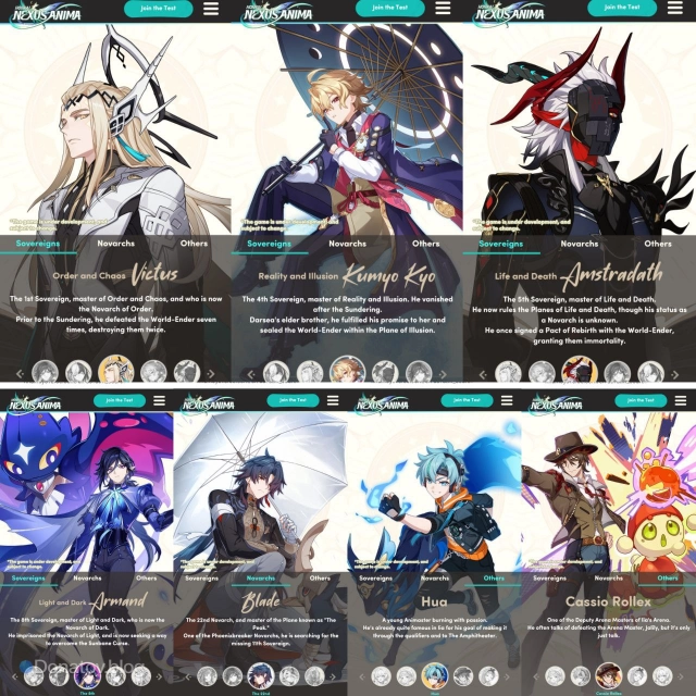 Персонажи в Honkai: Nexus Anima