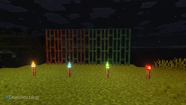 Медные факелы в MInecraft