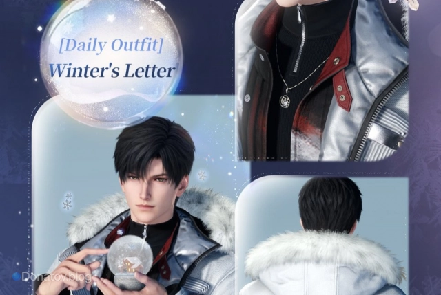 Предпросмотр нового повседневного наряда Зейна Winter's Letter в игре Love and Deepspace