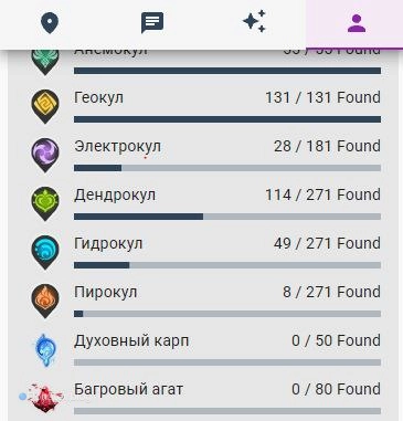 Отслеживание прогресса собранных объектов
