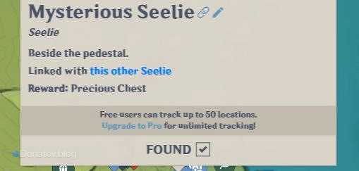 Метки на карте от Genshin Map