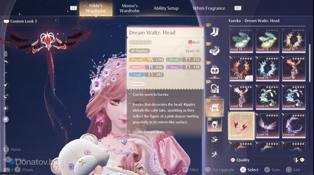Показатели эврики Dream Waltz: Head