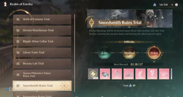 Данж Swordsmith Ruins Trial