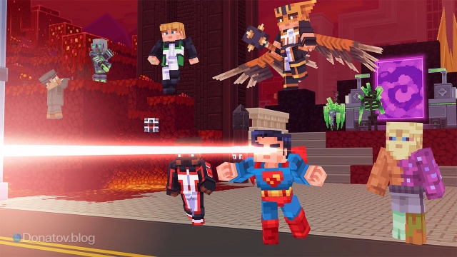 Зал справедливости в Superman DLC для Майнкрафта