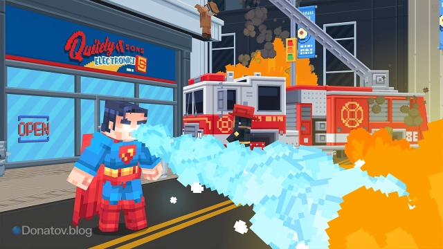 Ледяное дыхание супермена в Superman DLC для Майнкрафта