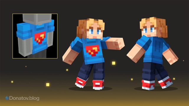 Футболка со знаком Супермена в Minecraft