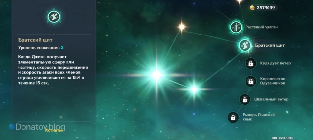 Лучшее созвездие Джинн в Genshin Impact