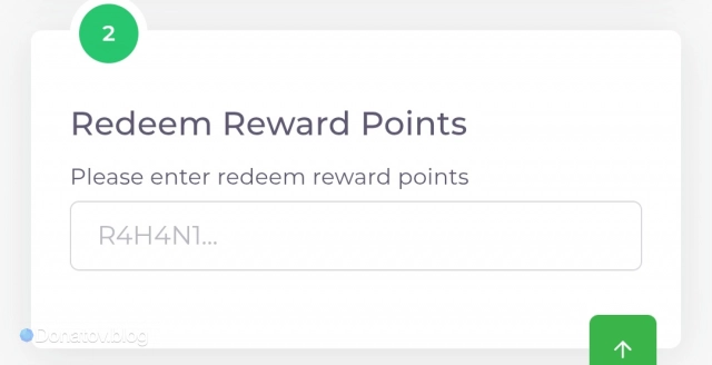 Графа Redeem Reward Points