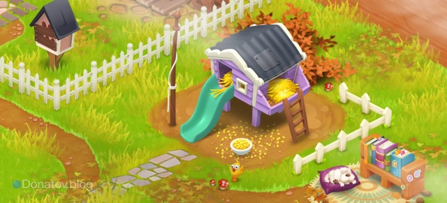 Домик со сбежавшими цыплятами в Hay Day