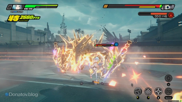 Прижатие врага к лазерным лучам