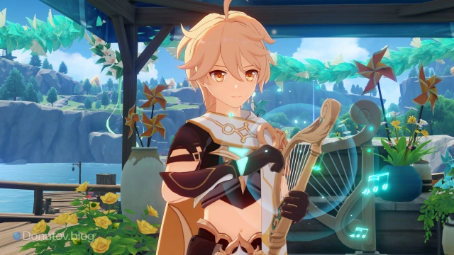 Пример игры на музыкальных инструментах в игре