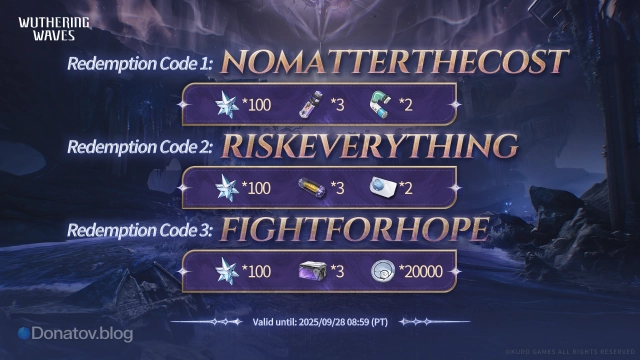 Промокоды стрима версии 2.7 Wuthering Waves