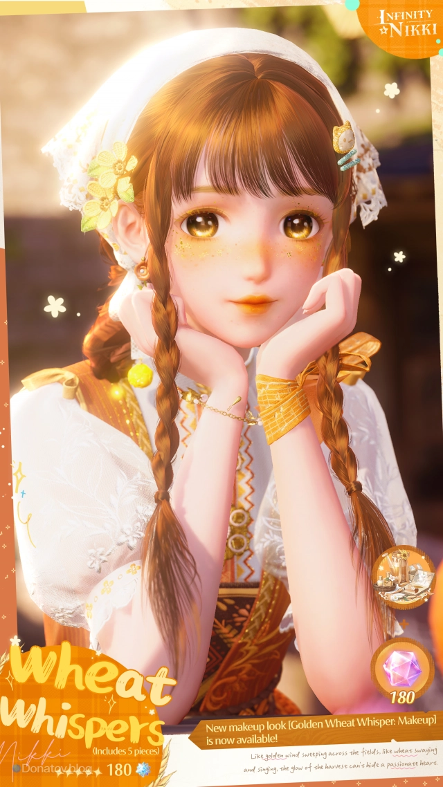 Golden Wheat Whisper: Makeup в Infinity Nikki