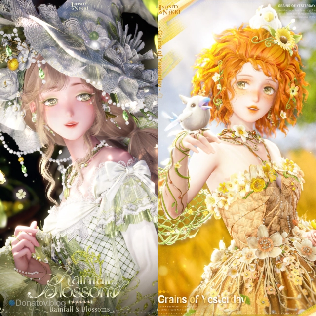 Rainfall & Blossoms и Grains of Yesterday в Infinity Nikki