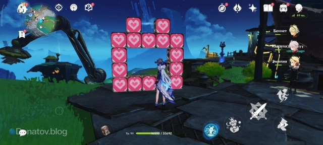 Роботы, показывающие сердечки