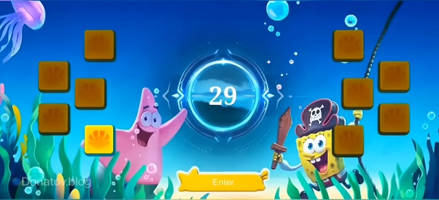 Коллекционный экран коллаборации MLBB х SpongeBob