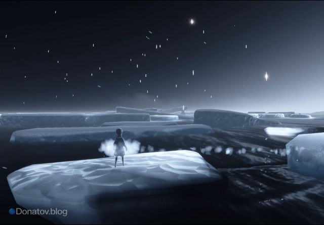 Ребёнок света после падения в воду на локации испытания воды