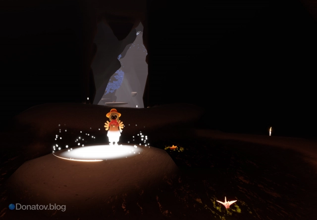 Телепортация в пещеру после завершения испытания