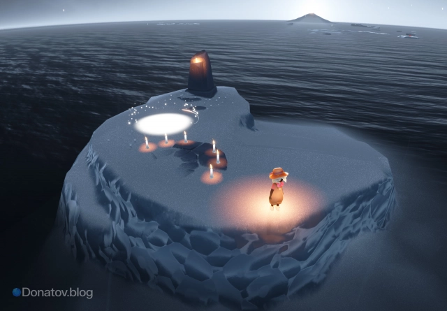 Первая безопасная зона — начальный остров