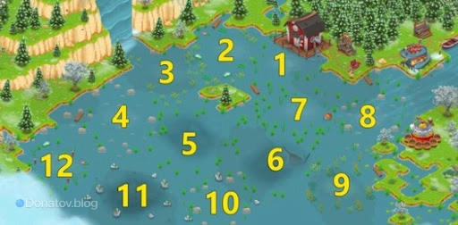15 рыболовных зон в Hay Day