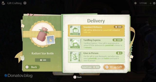 Delivery в Infinity Nikki