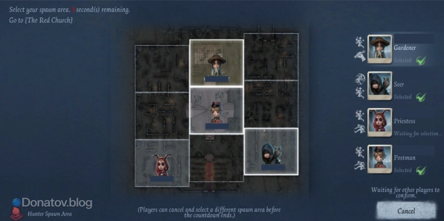 Выбор Спавнов в Identity V