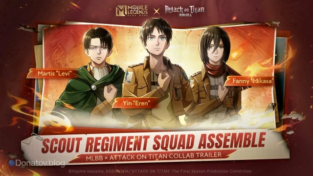 Анонс MLBB х Attack on Titan