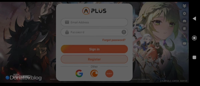 Создание учётной записи Blue Protocol: Star Resonance на Андроид