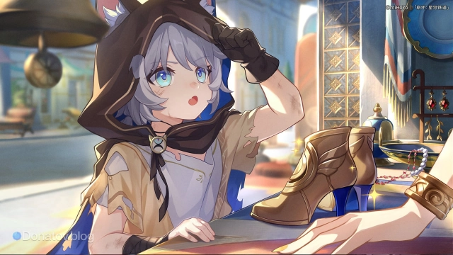 Аглая показывает золотые сапоги маленькой Цифер