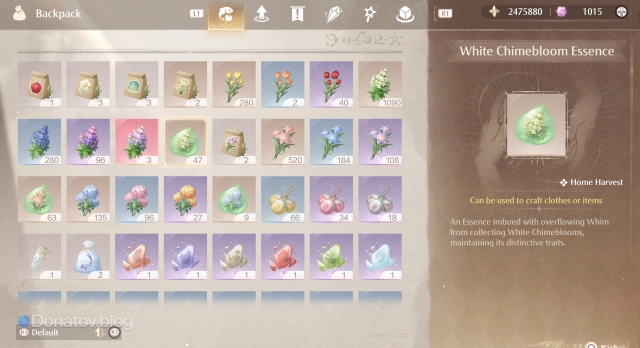 White Chimebloom Essence в Infinity Nikki