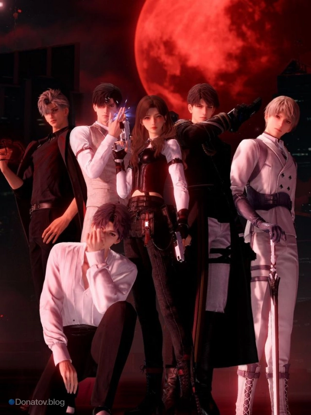 Главная героиня с мужчинами Love and Deepspace