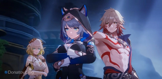 Мидей хватает Цифер за шкирку