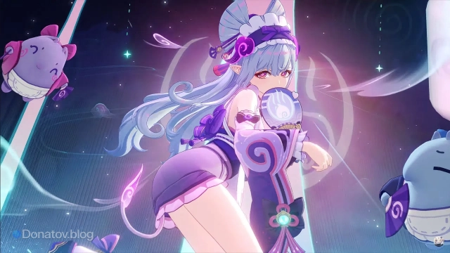 Анимация взыра стихии Мидзуки