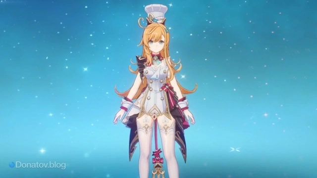 Эскофье в статичной стойке в Галерее персонажей