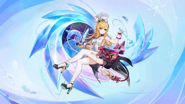 Анимация выпадения Эскофье из её ивентоваго баннера