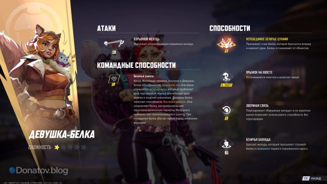 Список навыков Девушки-белки в Marvel Rivals