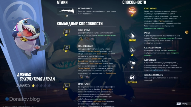 Список навыков Джеффа в Marvel Rivals