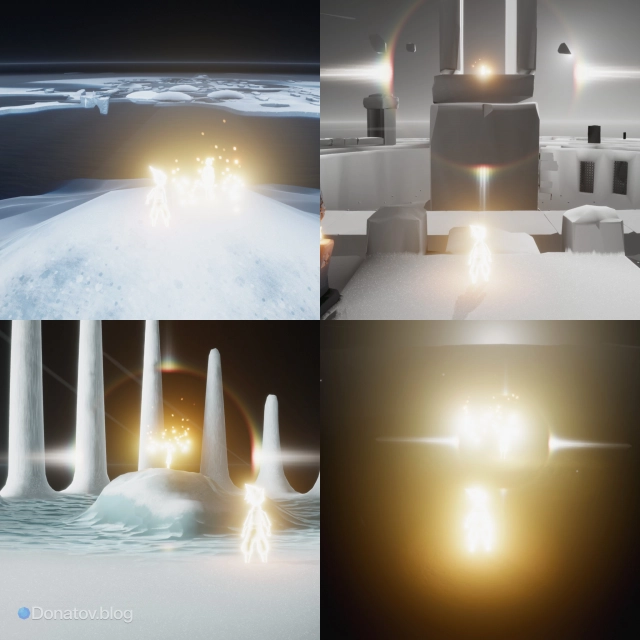 Крылатый свет на локациях испытаний элементов