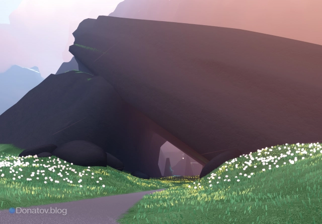 Вход в гору в виде буквы «Л»