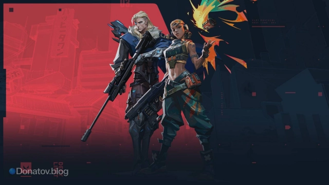 Иллюстрация агентов Raze и Sova