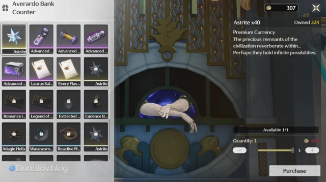 Товары в магазине банка "Аверардо"