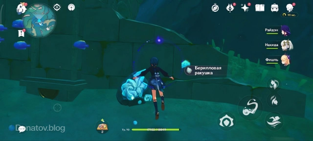 Берилловая ракушка в игре