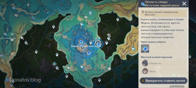 Области сбора Источника первой росы