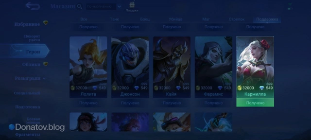 Кармилла в Магазине героев