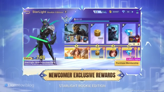 Раздел «Боевого пропуска» в Mobile Legends: Bang Bang