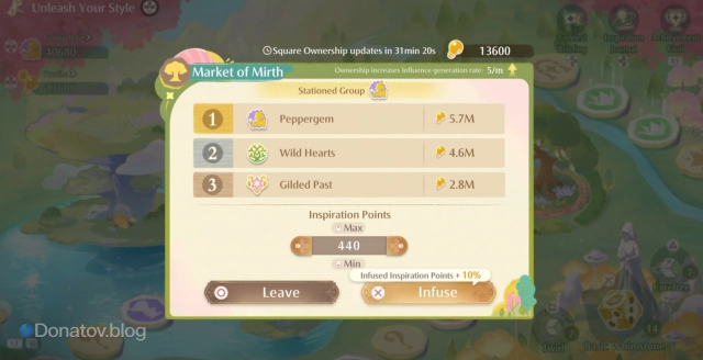 Influence в Infinity Nikki