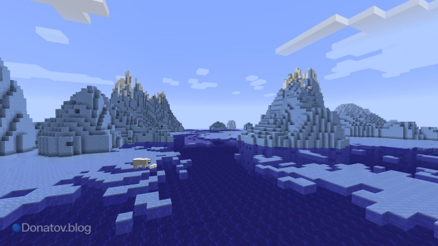 Замёрзший океан в MInecraft
