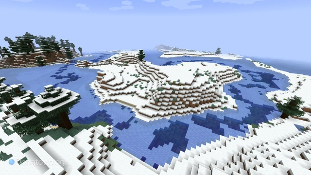Замёрзшая река в Minecraft