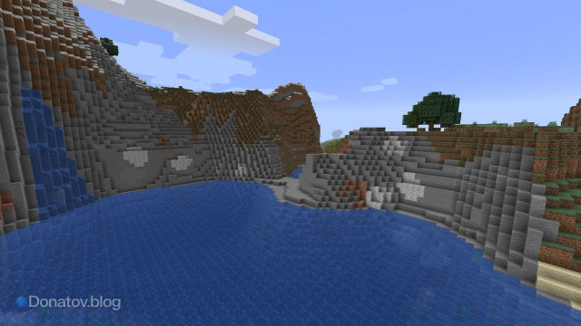Каменистый берег в Minecraft